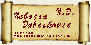 Nebojša Dabesković vizit kartica